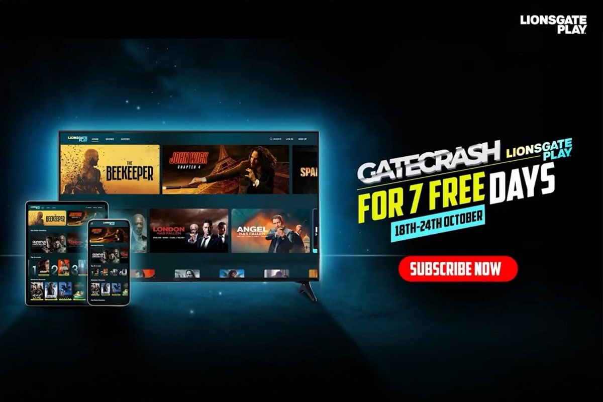 Lionsgate Play Gives Free Entry to Its Total Content material Library in India for a Week From October 18